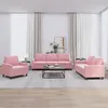 Image de vidaXL Ensemble de canapÃ©s 3 pcs avec coussins Rose Velours