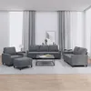 Image de vidaXL Ensemble de canapés 4 pcs avec coussins Gris foncé Velours3201487