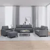 Image de vidaXL Ensemble de canapÃ©s 4 pcs avec coussins Gris foncÃ© Velours