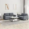Image de vidaXL Ensemble de canapés 2 pcs avec coussins Gris foncé Velours3201497