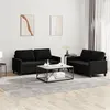 Image de vidaXL Ensemble de canapés 2 pcs avec coussins Noir Velours3201501