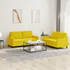 Image de vidaXL Ensemble de canapÃ©s 2 pcs avec coussins Jaune Velours