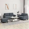 Image de vidaXL Ensemble de canapÃ©s 3 pcs avec coussins Gris foncÃ© Velours