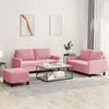 Image de vidaXL Ensemble de canapés 3 pcs avec coussins Rose Velours