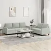 Image de vidaXL Ensemble de canapés 2 pcs avec coussins Gris clair Velours3201516