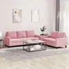 Image de vidaXL Ensemble de canapés 2 pcs avec coussins Rose Velours