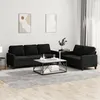 Image de vidaXL Ensemble de canapés 2 pcs avec coussins Noir Velours3201521