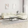 Image de vidaXL vidaXL Ensemble de canapés 2 pcs avec coussins Crème Velours