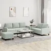 Image de vidaXL Ensemble de canapÃ©s 3 pcs avec coussins Gris clair Velours