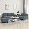 Image de vidaXL Ensemble de canapés 3 pcs avec coussins Gris foncé Velours3201527