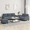 Image de vidaXL Ensemble de canapÃ©s 3 pcs avec coussins Gris foncÃ© Velours