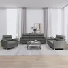 Image de vidaXL Ensemble de canapÃ©s 3 pcs avec coussins Gris foncÃ© Tissu