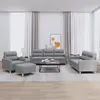Image de vidaXL Ensemble de canapÃ©s 4 pcs avec coussins Gris clair Tissu