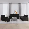 Image de vidaXL Ensemble de canapés 4 pcs avec coussins Noir Tissu