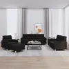 Image de vidaXL Ensemble de canapÃ©s 4 pcs avec coussins Noir Tissu