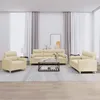Image de vidaXL Ensemble de canapÃ©s 3 pcs avec coussins crÃ¨me tissu