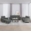 Image de vidaXL Ensemble de canapés 4 pcs coussins gris foncé tissu3201561