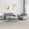 Image de vidaXL Ensemble de canapés 2 pcs avec coussins Gris clair Tissu3201568