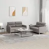 Image de vidaXL Ensemble de canapés 2 pcs avec coussins Taupe Tissu3201575