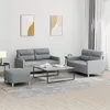 Image de vidaXL Ensemble de canapés 3 pcs avec coussins Gris clair Tissu3201576