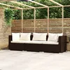 Image de vidaXL Ensemble de canapÃ©s 3 pcs avec coussins Gris foncÃ© Tissu