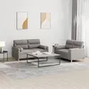 Image de vidaXL Ensemble de canapés 2 pcs avec coussins taupe tissu3201591