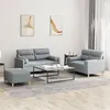 Image de vidaXL Ensemble de canapés 3 pcs coussins gris clair tissu3201592