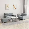 Image de vidaXL Ensemble de canapÃ©s 3 pcs coussins gris clair tissu