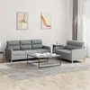 Image de vidaXL Ensemble de canapés 2 pcs avec coussins Gris clair Tissu3201600