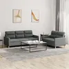 Image de vidaXL Ensemble de canapés 2 pcs avec coussins Gris foncé Tissu3201601