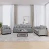 Image de vidaXL Ensemble de canapés 3 pcs coussins gris clair tissu3201632