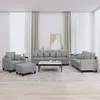 Image de vidaXL Ensemble de canapés 4 pcs coussins gris clair tissu3201640