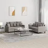 Image de vidaXL Ensemble de canapÃ©s 2 pcs avec coussins Taupe Tissu