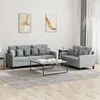 Image de vidaXL Ensemble de canapés 2 pcs avec coussins Gris clair Tissu3201664