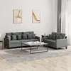 Image de vidaXL Ensemble de canapÃ©s 2 pcs avec coussins Gris foncÃ© Tissu