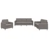 Image de vidaXL Ensemble de canapés 3 pcs avec coussins Taupe Tissu3201679