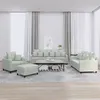 Image de vidaXL Ensemble de canapés 4 pcs avec coussins Gris clair Velours3201690