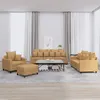 Image de vidaXL Ensemble de canapés 4 pcs avec coussins Marron Velours
