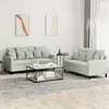 Image de vidaXL Ensemble de canapés 2 pcs avec coussins Gris clair Velours3201700