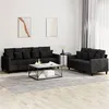Image de vidaXL Ensemble de canapés 2 pcs avec coussins Noir Velours