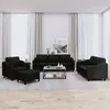 Image de vidaXL Ensemble de canapés 4 pcs avec coussins Noir Tissu3201782