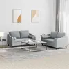 Image de vidaXL Ensemble de canapés 2 pcs coussins gris clair tissu3201818