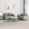 Image de vidaXL Ensemble de canapés 2 pcs avec coussins taupe tissu3201825