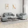 Image de vidaXL Ensemble de canapÃ©s 3 pcs coussins gris clair tissu