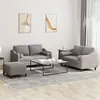 Image de vidaXL Ensemble de canapés 3 pcs avec coussins taupe tissu