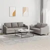Image de vidaXL Ensemble de canapés 2 pcs avec coussins Taupe Tissu3201841