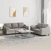 Image de vidaXL Ensemble de canapés 2 pcs avec coussins taupe tissu3201857