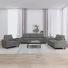 Image de vidaXL Ensemble de canapÃ©s 3 pcs gris foncÃ© tissu