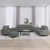 Image de vidaXL Ensemble de canapés 4 pcs gris foncé tissu3201875
