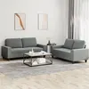 Image de vidaXL Ensemble de canapés 2 pcs gris foncé tissu3201883